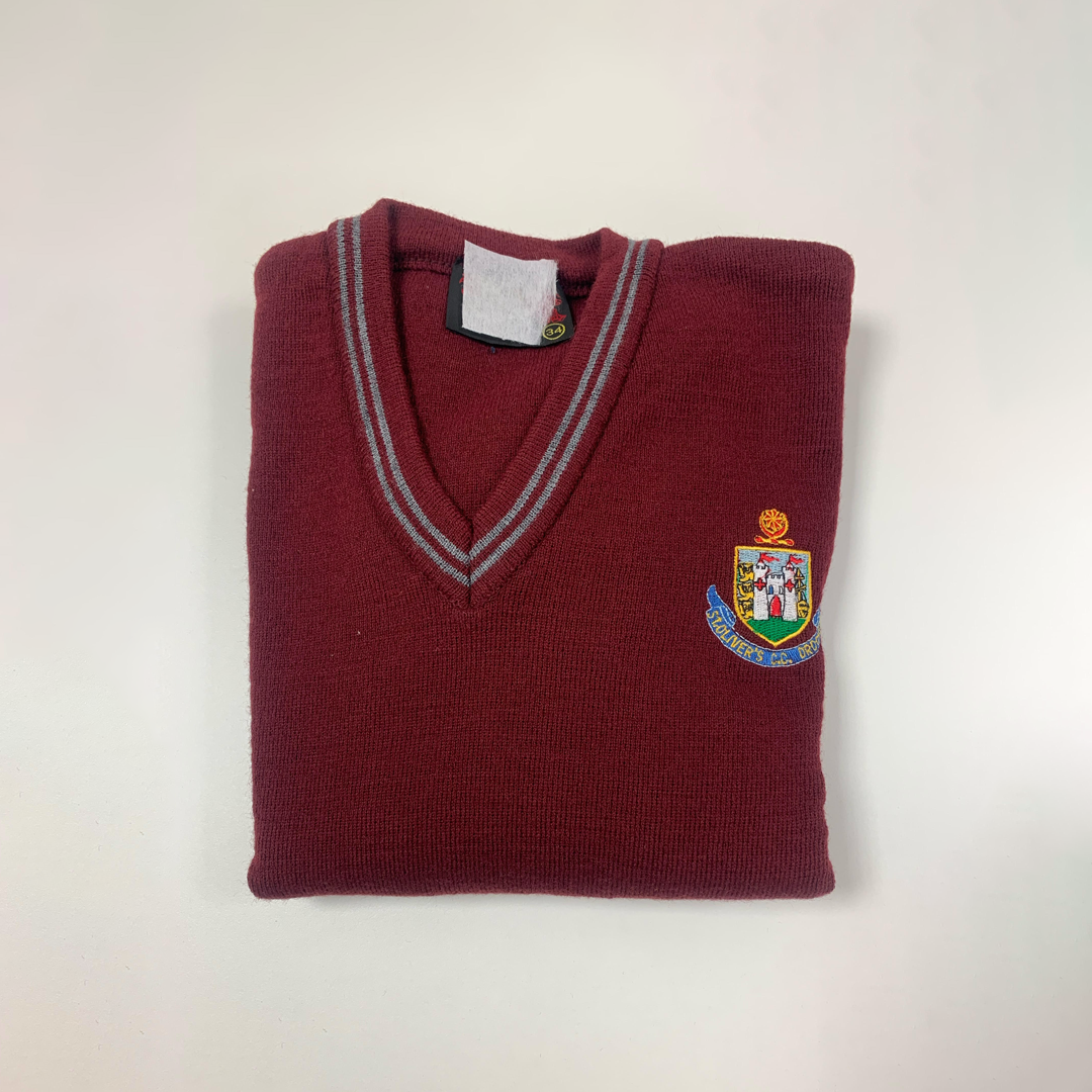 St. Oliver’s Secondary Junior Cycle - Knitted Maroon Jumper